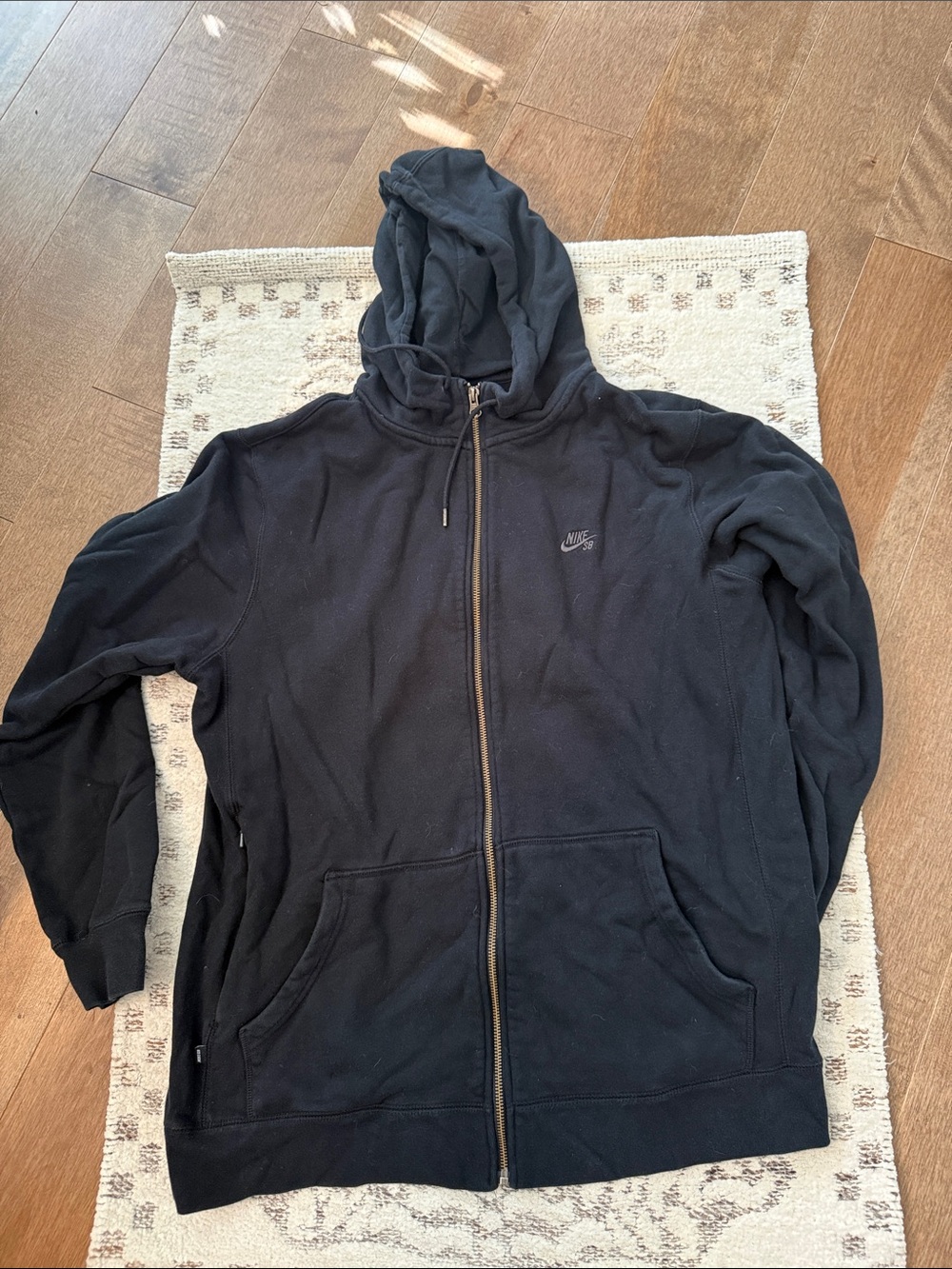 Nike Men's Black Zip-Up Hoodie